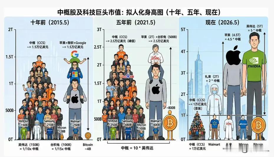 中美科技差距到底有多大？一张市值图戳破认知误区
 
最近一张中美科技公司市值对比