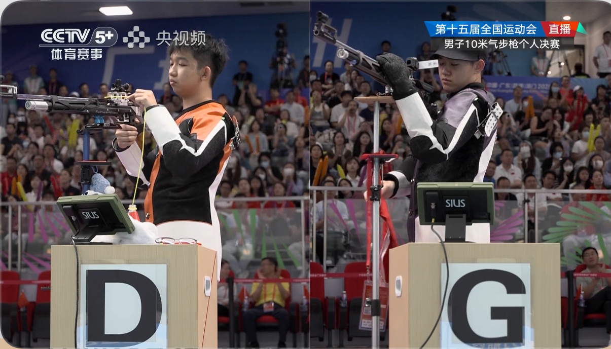 广东队温曦亮第七名 已经很棒了[good]（盛李豪现在第一 刚刚打出10.9） 