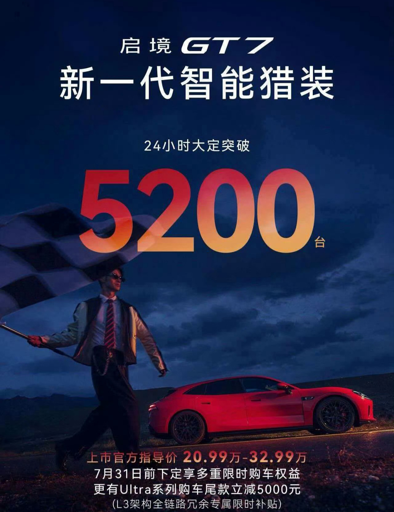 启境GT7的大定数据很好吗？有点生不逢时，对手又过于强大。 