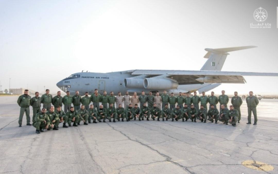 巴基斯坦空军一架伊尔-78加油机在沙特阿拉伯王国，正值“胜利之矛2026”演习前