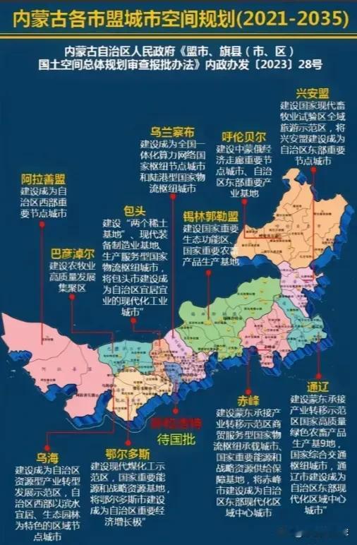 谁才是内蒙古的交通枢纽呢？且看2021年—2035年内蒙古各盟市城市空间规划，在