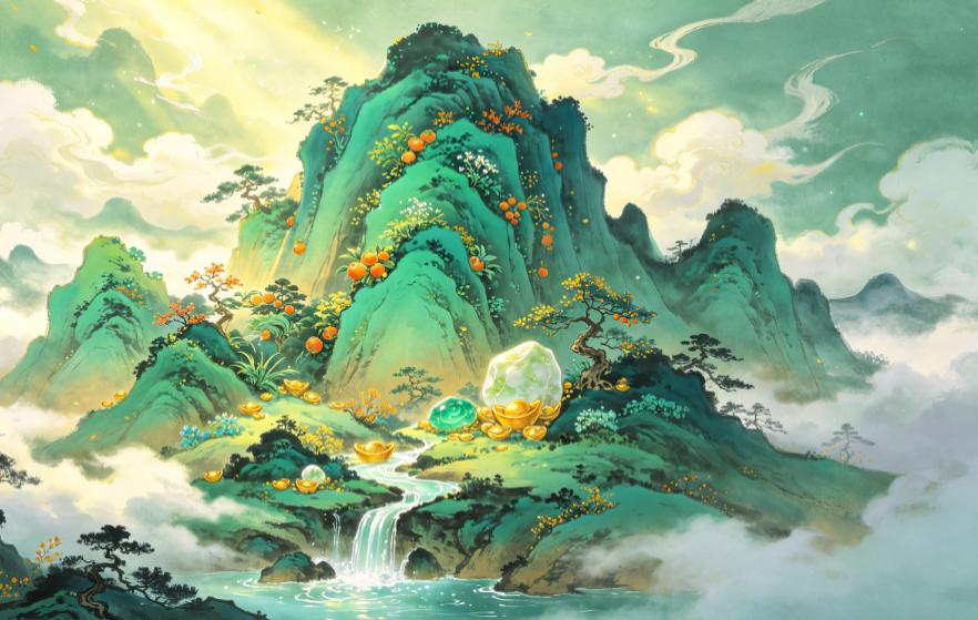 品读《山海经》596——《大荒东经》盛山
原文：
又有盛山。

解析：
大荒之中