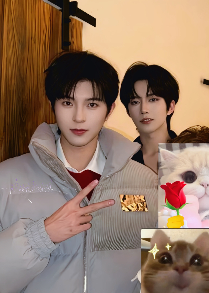 乖乖合照的家产哎呀呀怎么这么软萌🥰星有千千杰黄星邱鼎杰