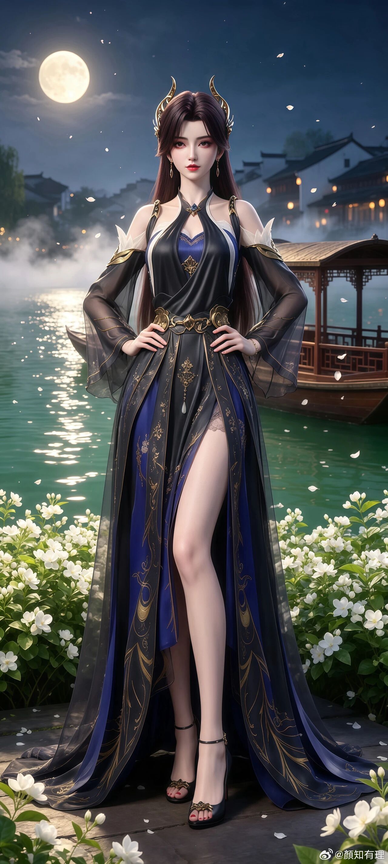 斗破苍穹-曹颖｜丹塔清辉落衣袂，一袭素裙载星河次元新星计划国漫动漫