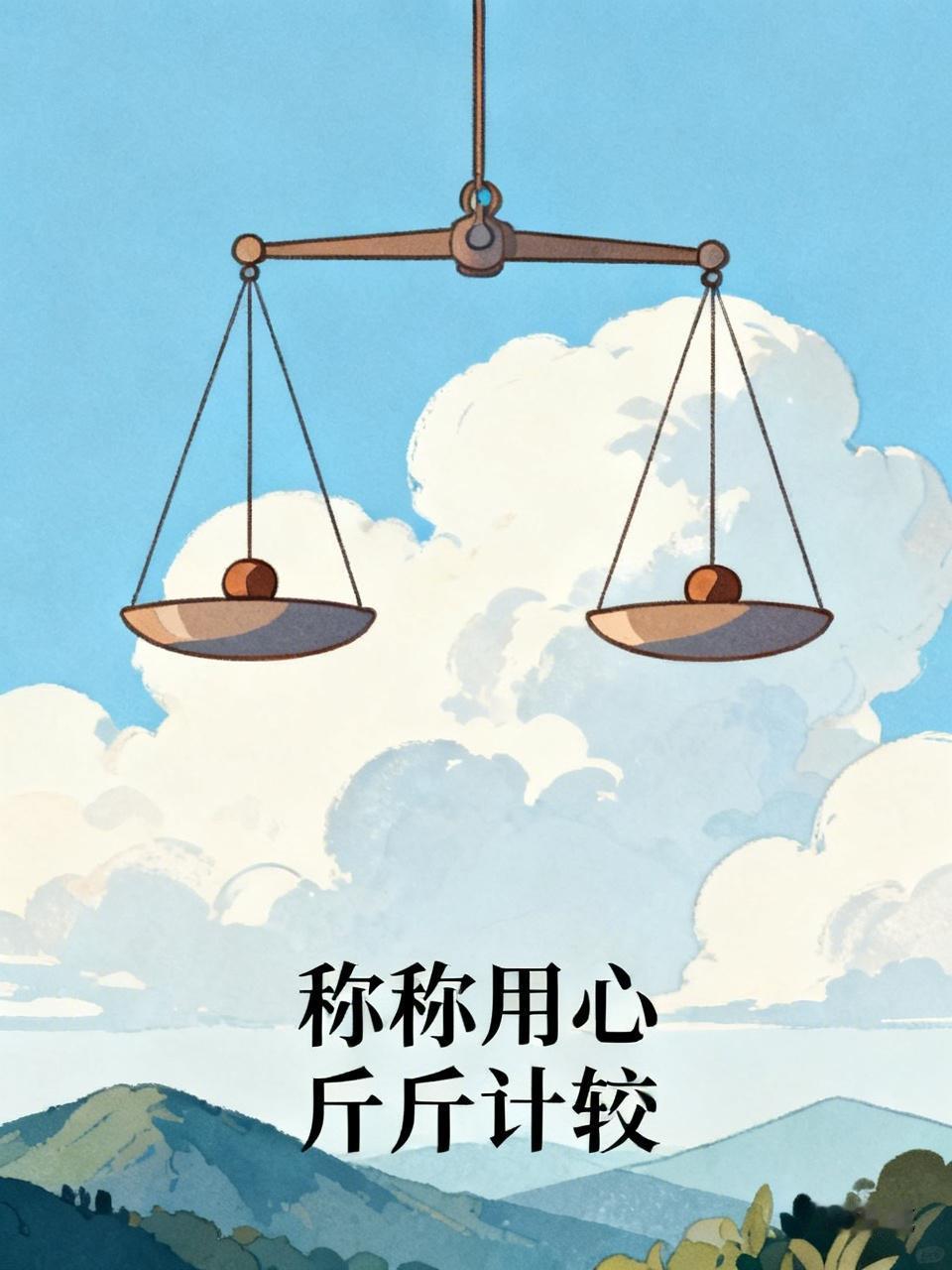 上联：斤斤计较，
下联：称称用心。                       