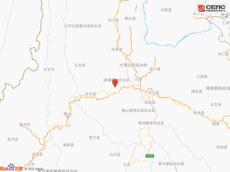 地震 云南大理州漾濞县附近发生3.2级左右地震