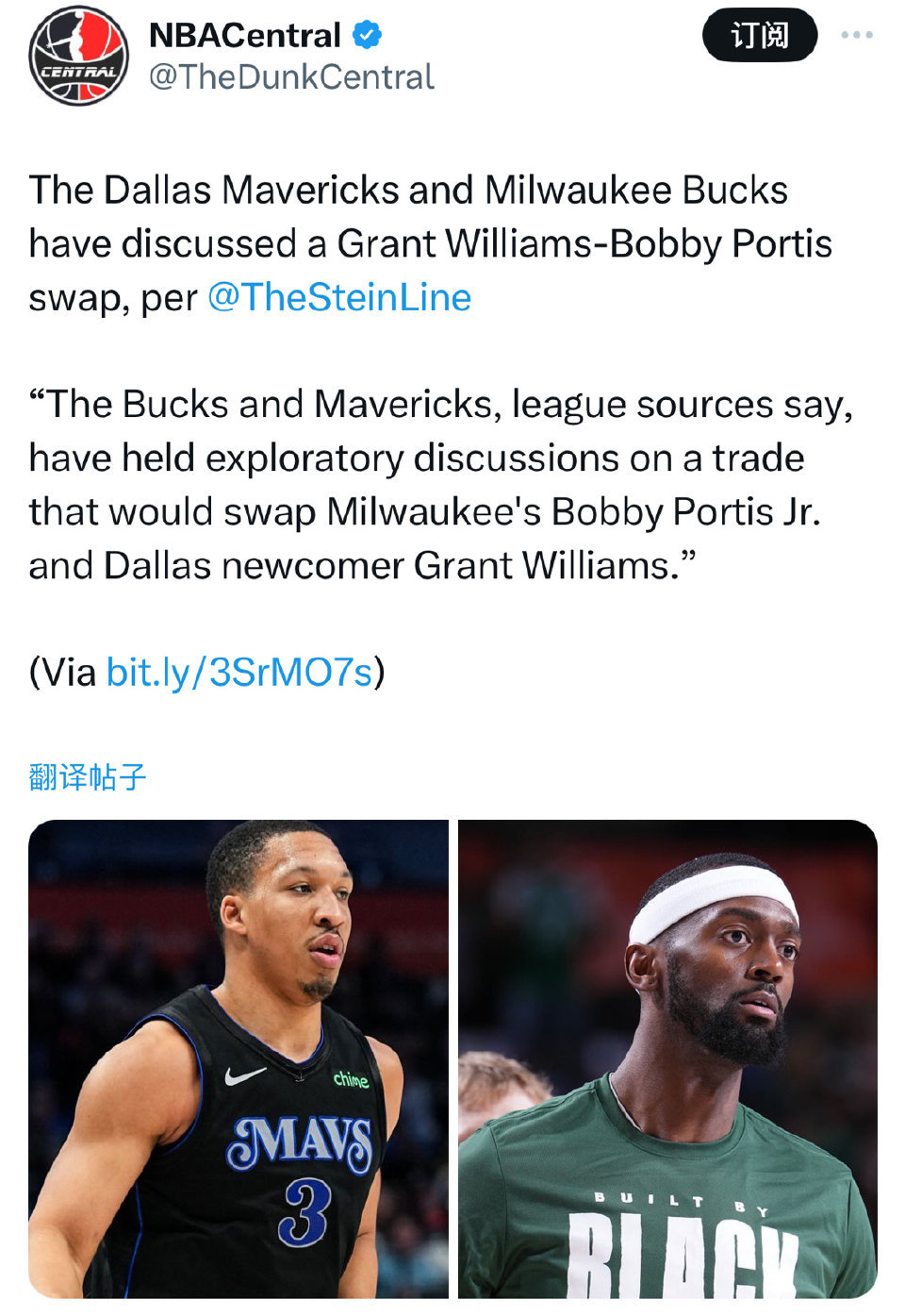 NBA交易截止日为本周五凌晨4点，更多流言开始出现：雄鹿独行侠讨论波蒂斯和格威互