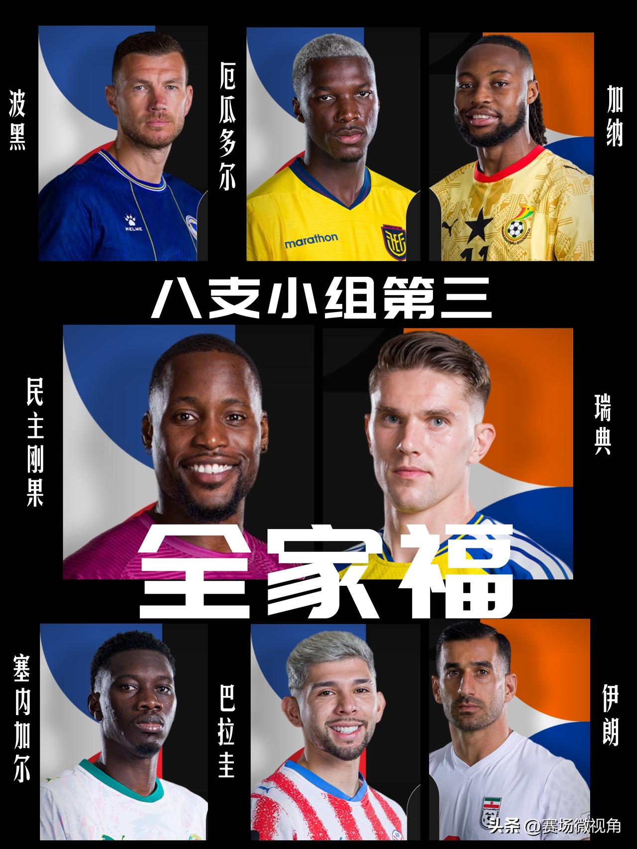 【八支成绩最好的小组第三全家福！只要奥地利和阿尔及利亚不打平！】

民主刚果，4