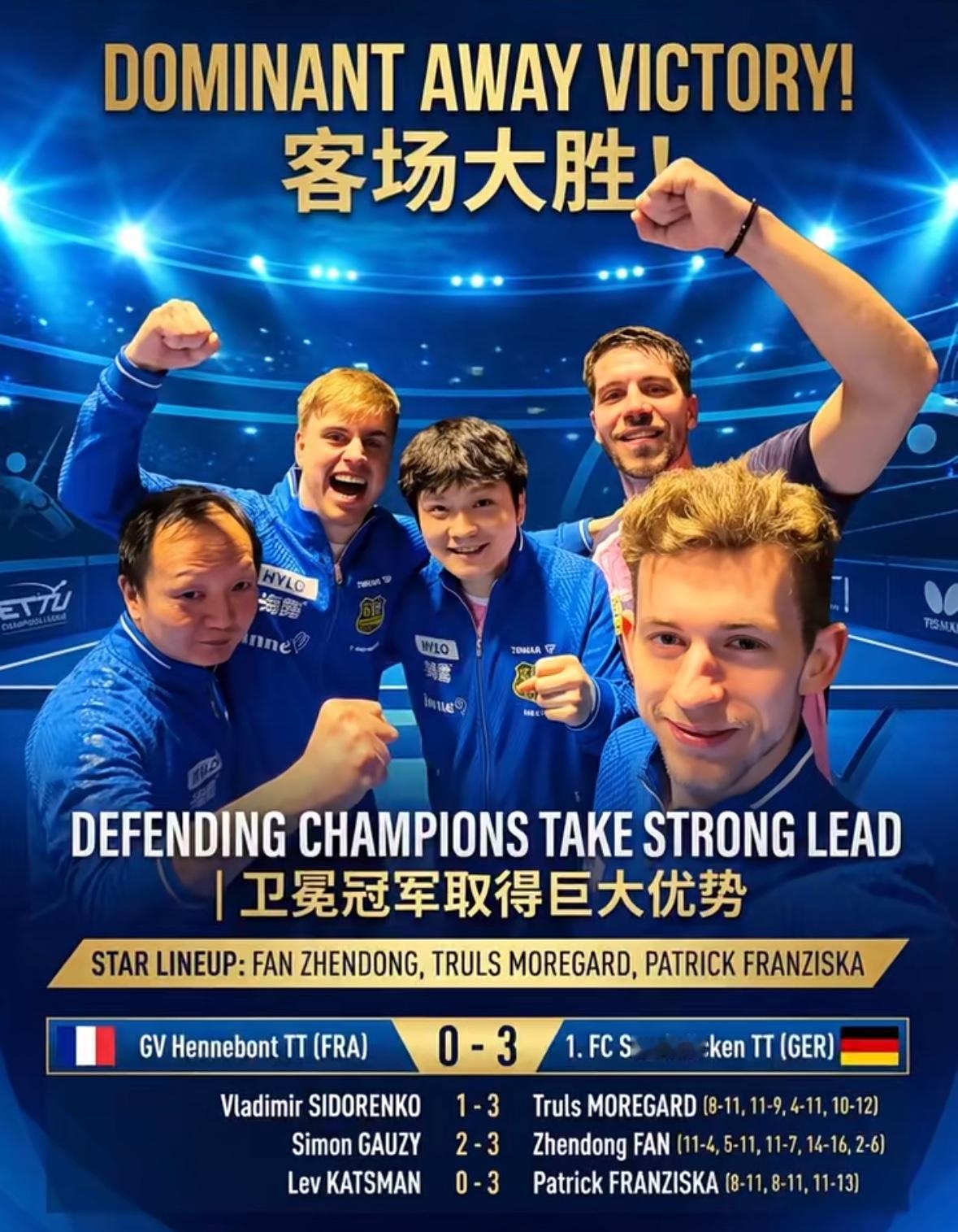 1月19日德甲官方发布萨尔布吕肯在客场取得胜利的消息，
文章中特别强调欧冠1/4