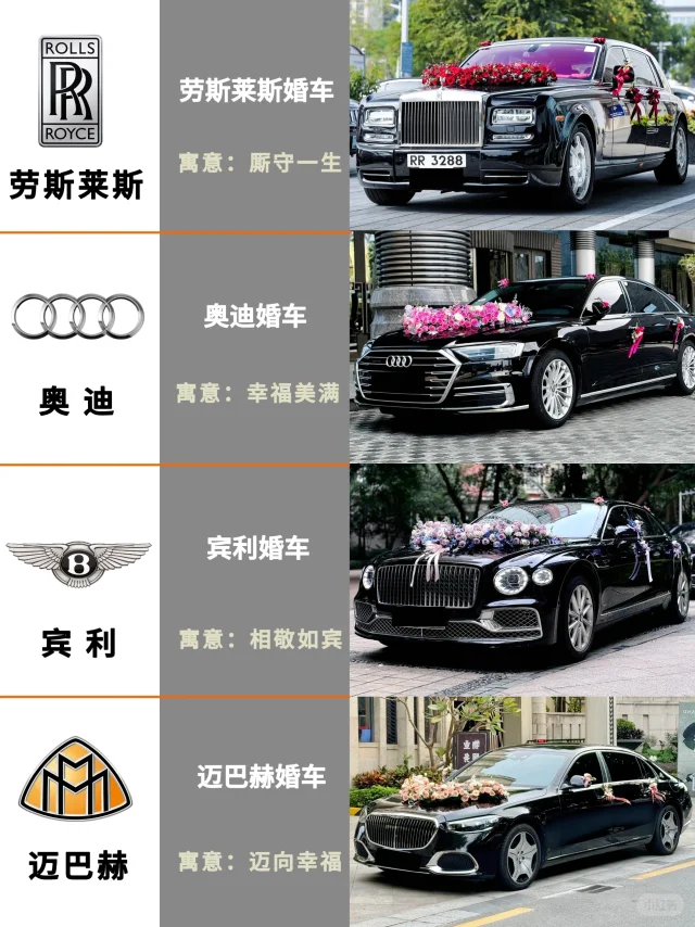 各品牌婚车的寓意