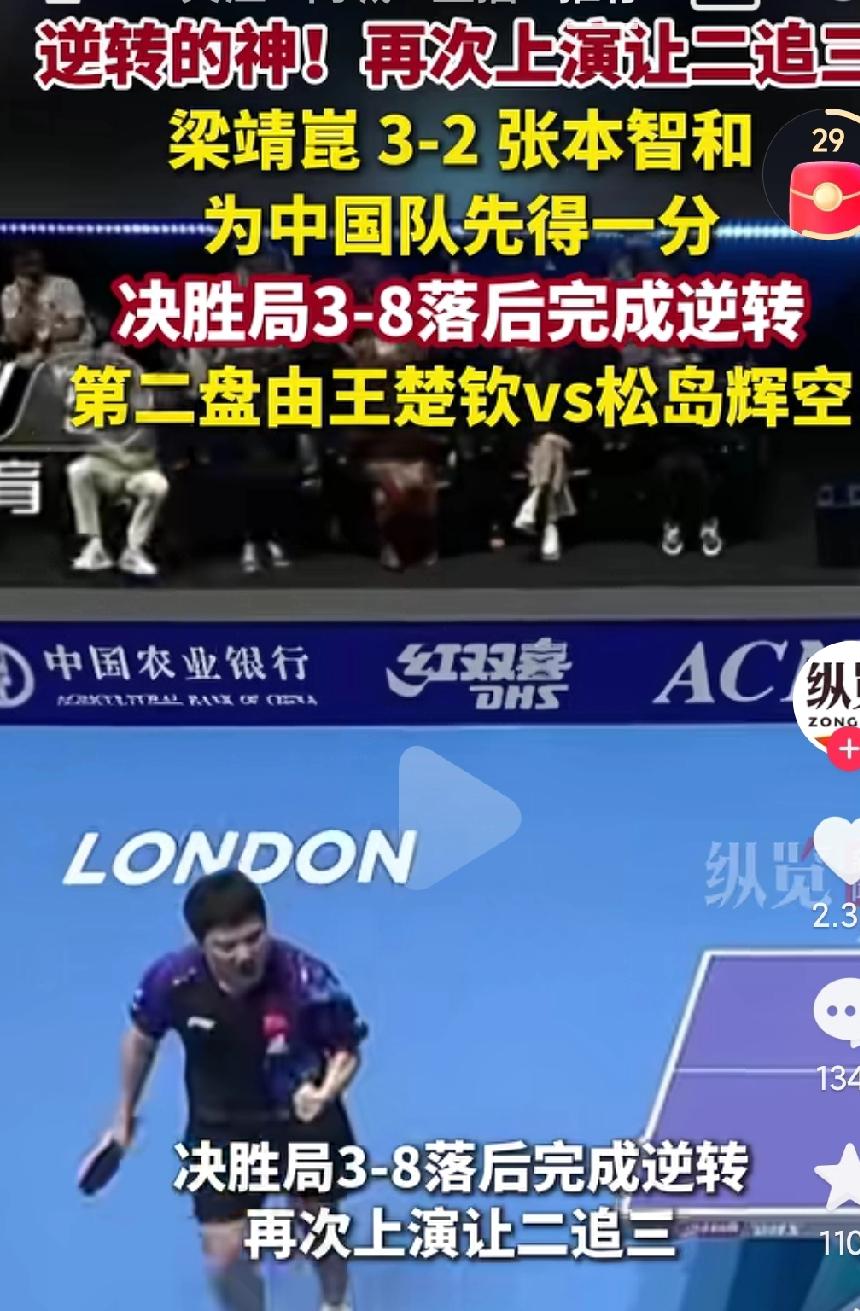 恭喜男乒夺得冠军啊，这一路上可谓是曲折啊，不过还好最后赢得了冠军啊！