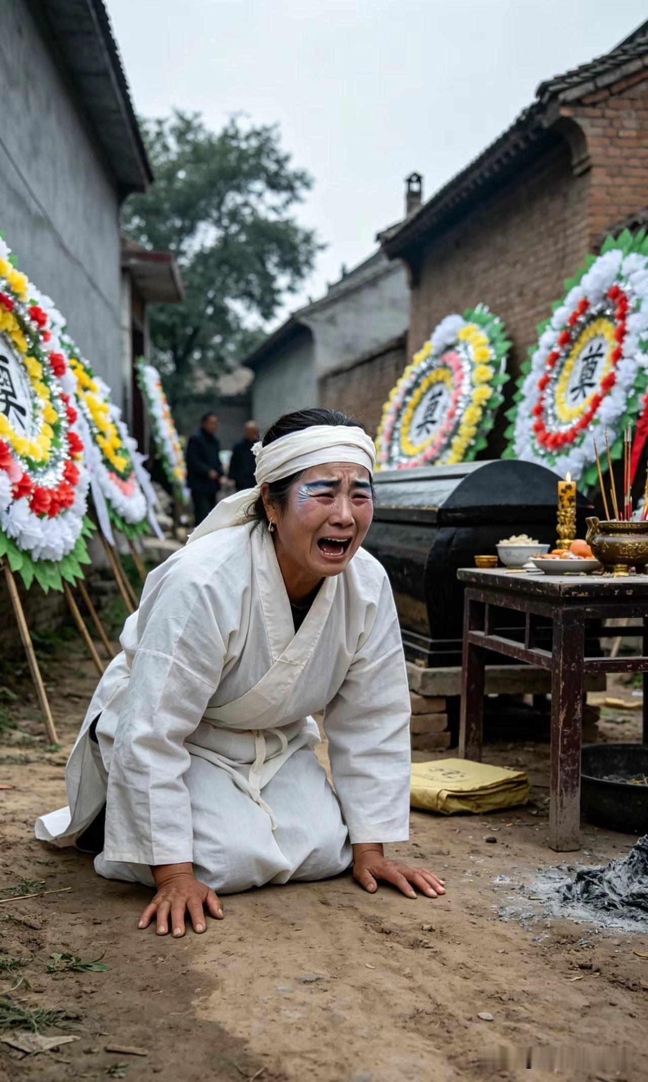 河南乡间的葬礼上，总能看到一位身着白衣的女子武慧霞。旁人以为她是丧亲之人，其实她