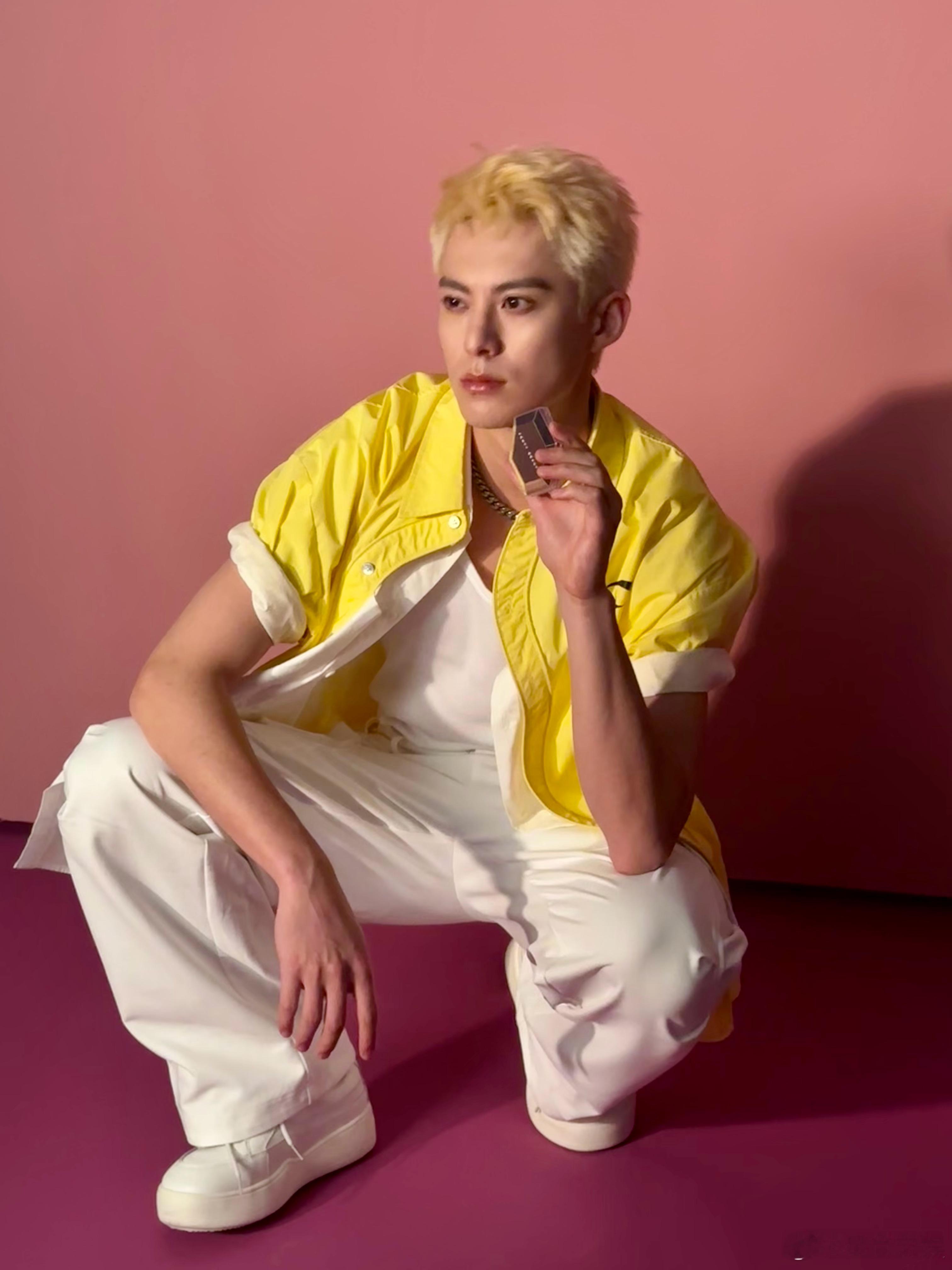 #王鹤棣今日限定多巴胺##王鹤棣小金毛#王鹤棣的帅气，无人能及。今日，他的小金毛