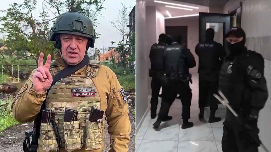 【普里戈任被曝现身俄安局,取走被没收枪支 早前俄警搜查画面曝光！】据圣彼得堡新闻