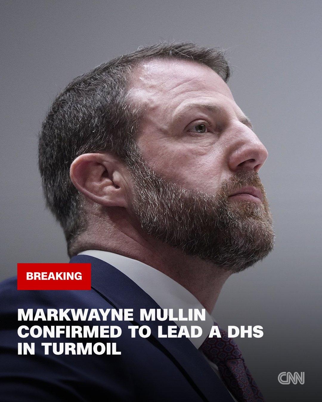 美国参议院以 54 -45 的投票结果确认马克韦恩·穆林担任国土安全部部长。民主