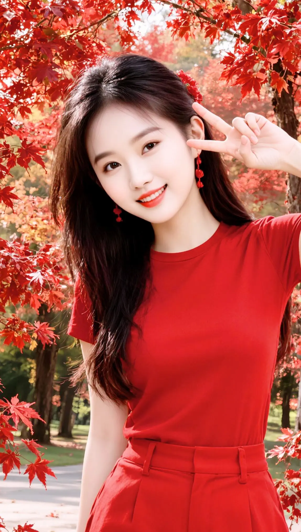 AI红枫甜美写真 ai创作 二创激励计划 伙伴计划 美食创作人