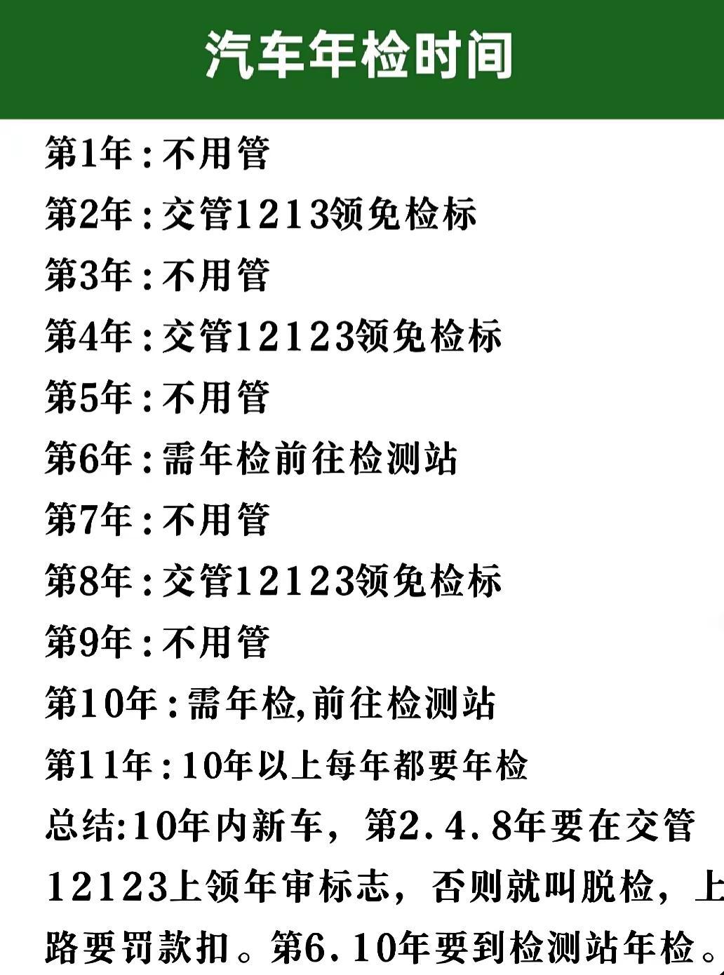 汽车年检时间
