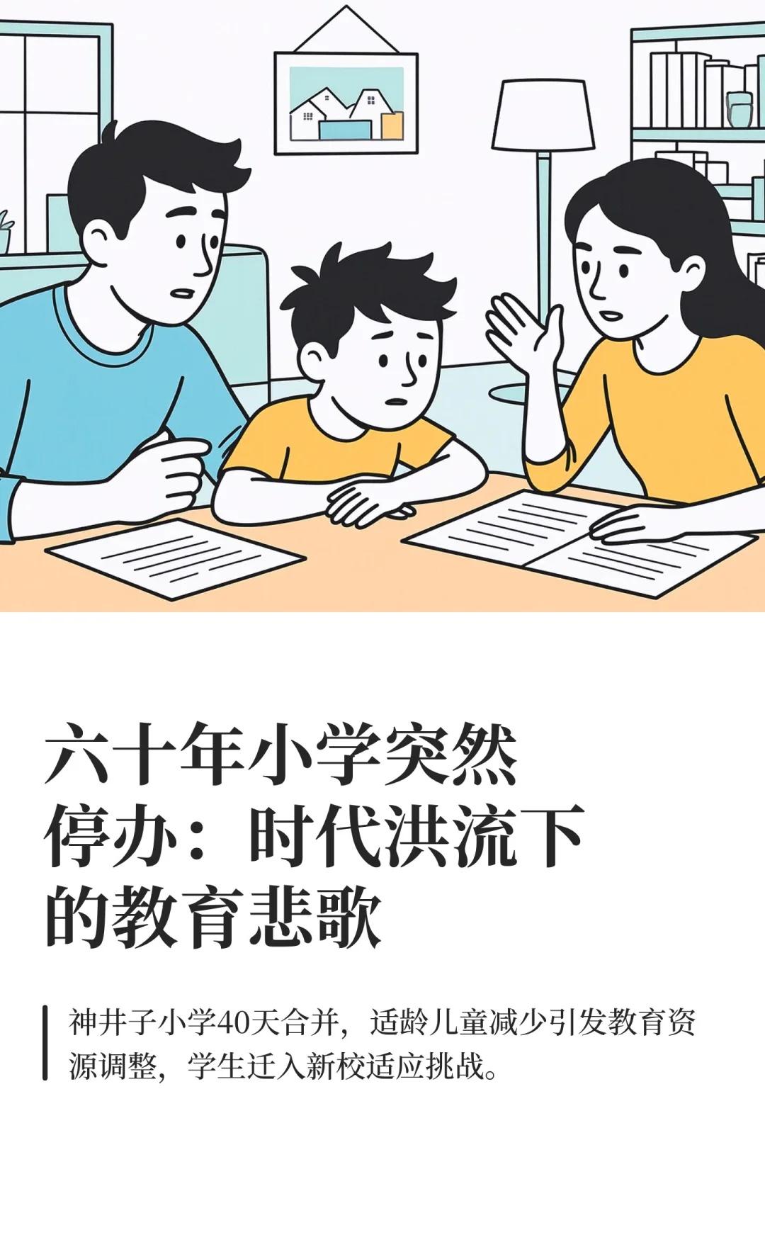 六十年小学突然停办：时代洪流下的教育悲
乡村教育变迁 学校合并潮 教育资源优化 