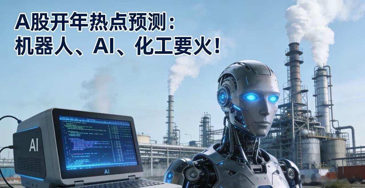 A股开年热点预测：机器人、AI、化工要火！A股开年三大确定性热点来了——机器人、
