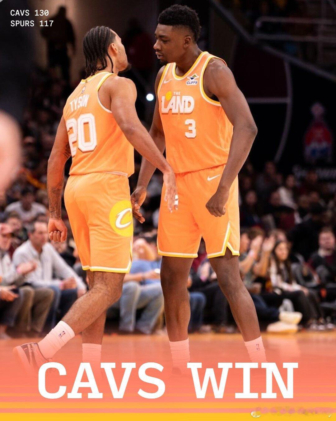 米切尔28分，骑士130-117胜马刺，明日背靠背战勇士。 