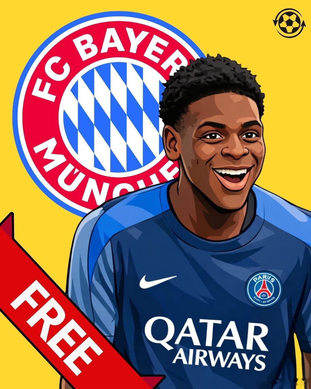 🚨 拜仁慕尼黑已對巴黎聖日耳曼後衛曼努埃爾·姆本巴表現出了興趣。這名17歲中後