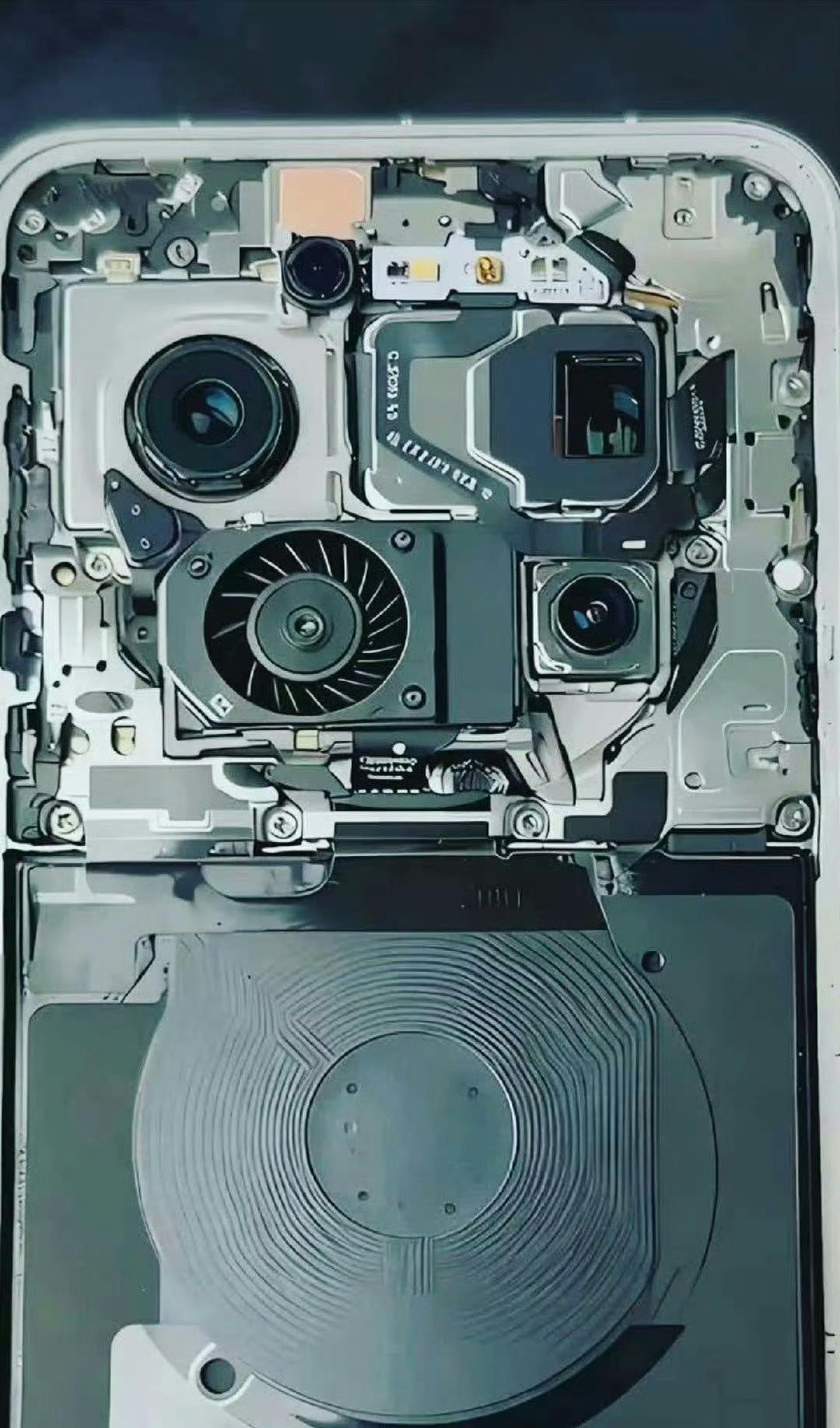 这内部设计也太美了！华为新机风扇拆开看