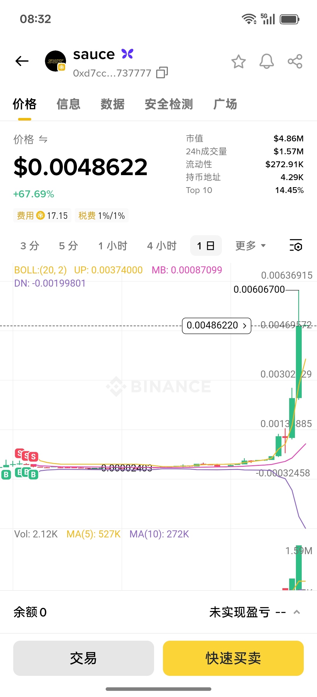 9月份买的100倍sauce没拿住当时记得买了1000U ​​​