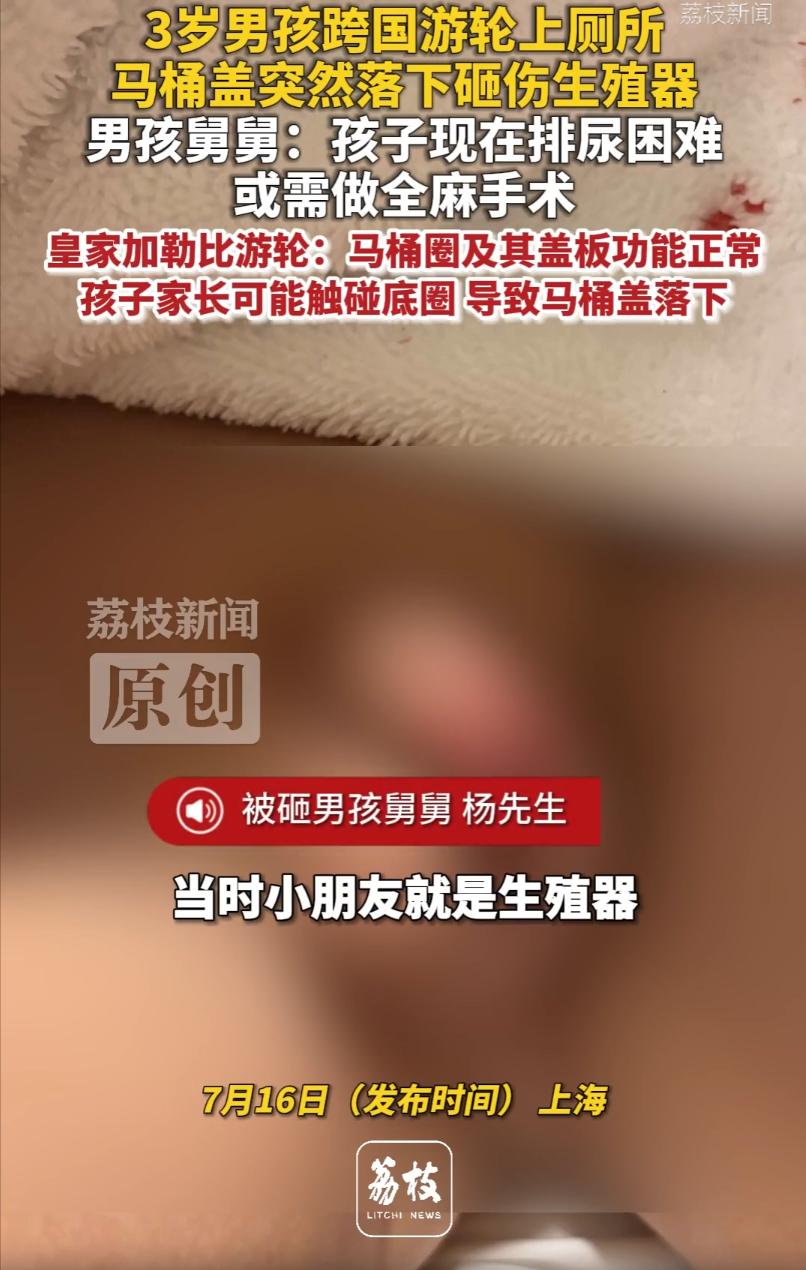 7月16日，湖南的杨先生向荔枝新闻反映，今年6月，他们一家7口从上海搭乘皇家加勒