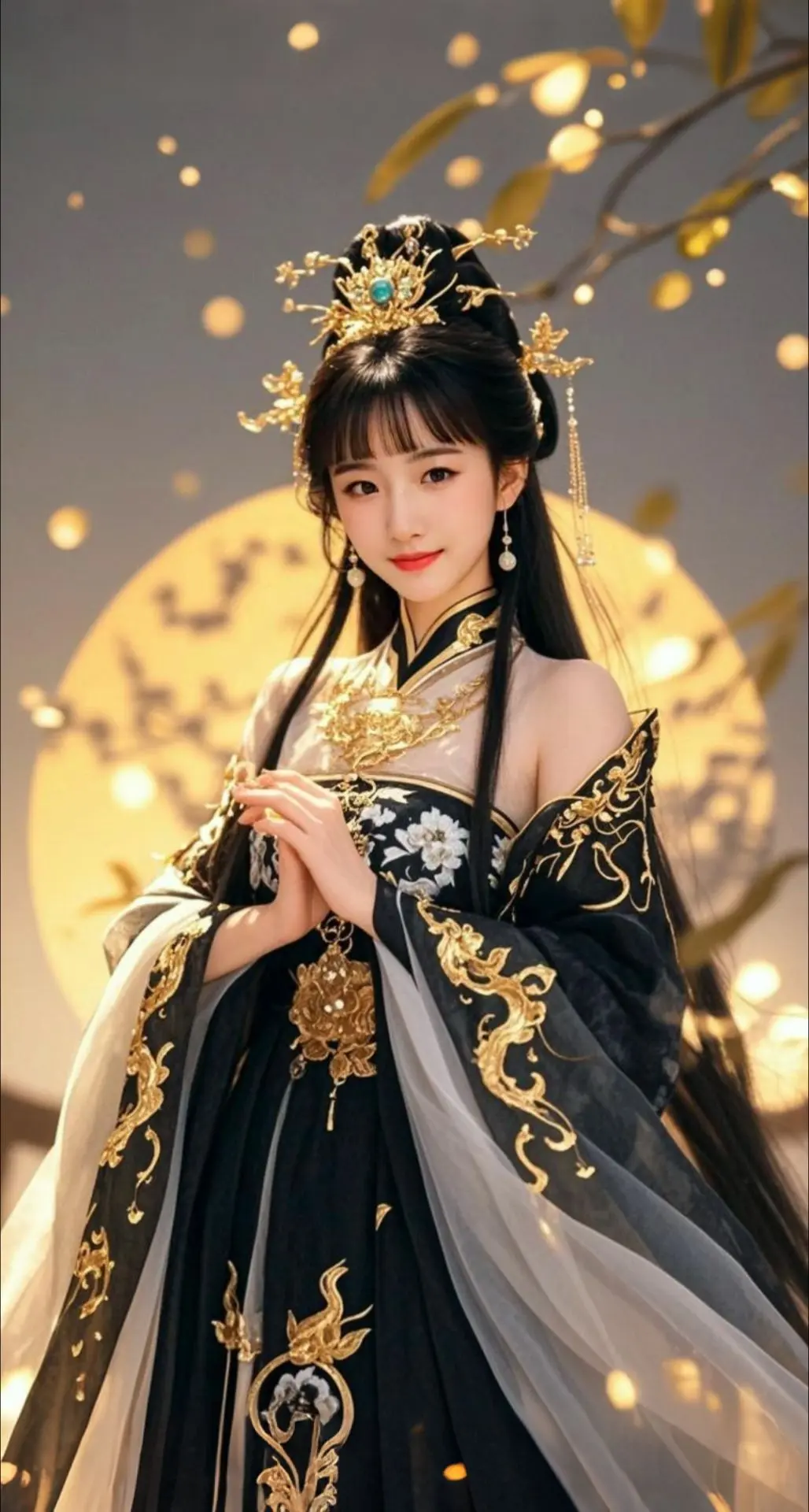 AI扩图 AI金纱华影