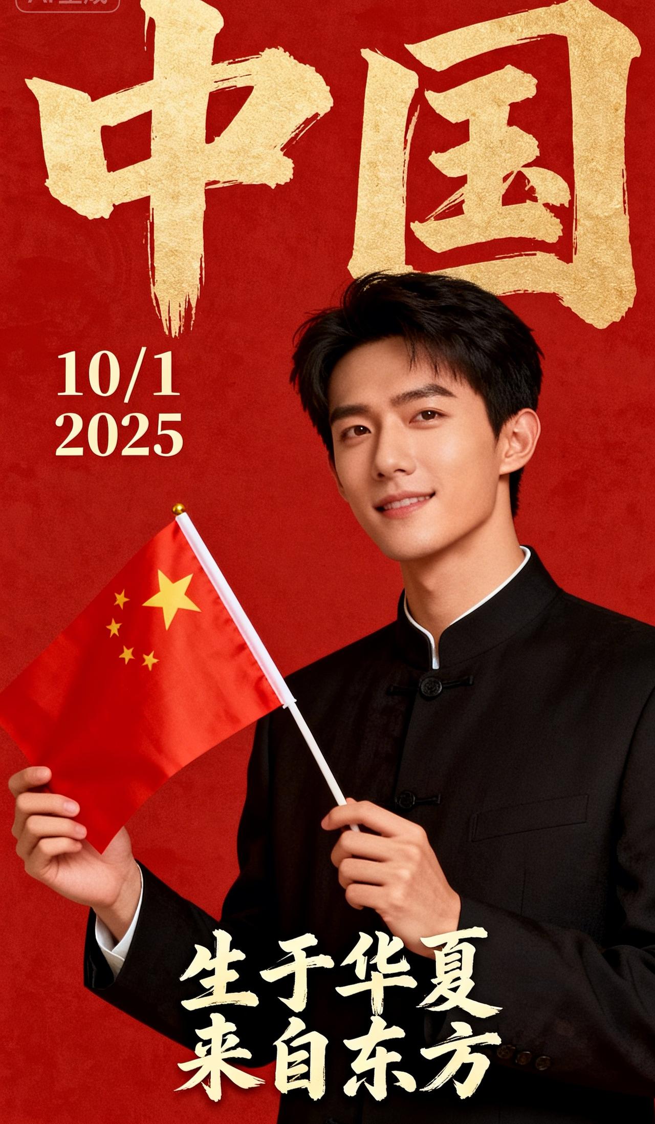 🇨🇳10月1日，共庆祖国华诞！生于华夏，来自东方，我们以赤子之心敬颂山河。