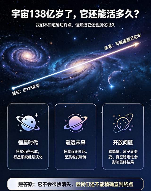 宇宙138亿岁了，它还能活多久？