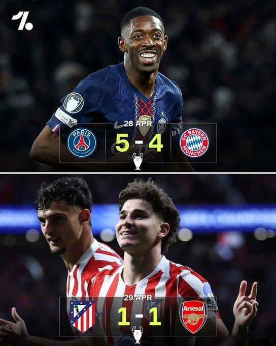 【立场不同】昨天欧冠半决赛首回合，巴黎圣日耳曼5比4拜仁 ，两队进了9个球，今天