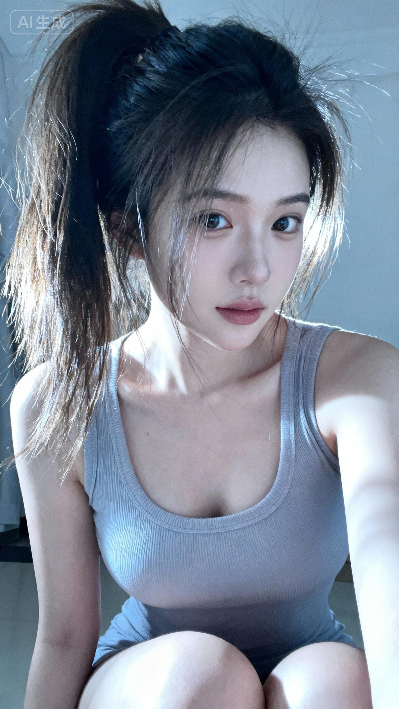 元气少女自拍，阳光下的清新日常