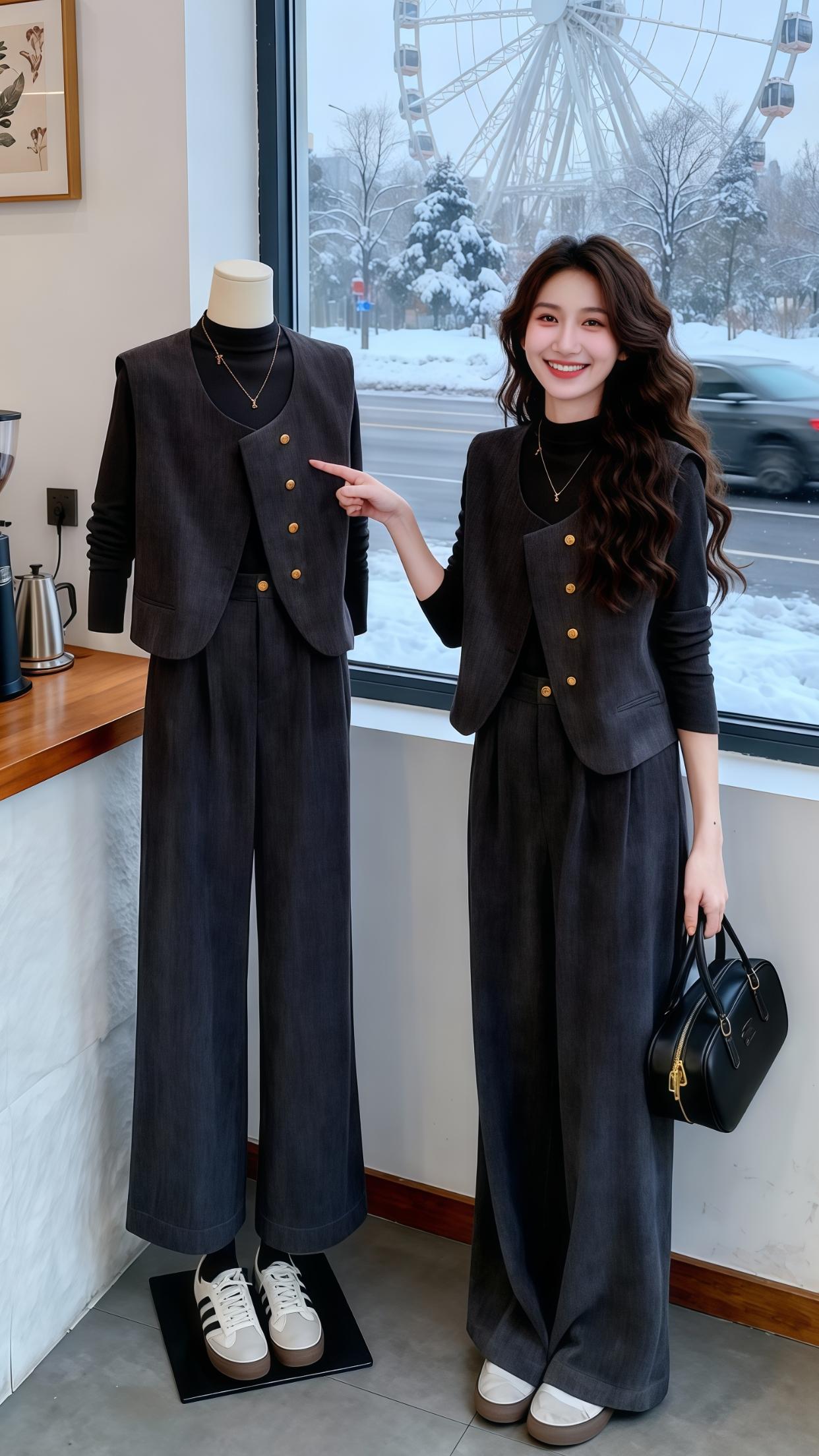 气质女神穿搭 优雅气质 精致穿搭 套装显瘦穿搭 高级感穿搭