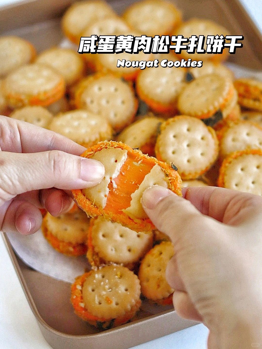 🔥 咸蛋黄海苔肉松牛扎饼干！一口沦陷