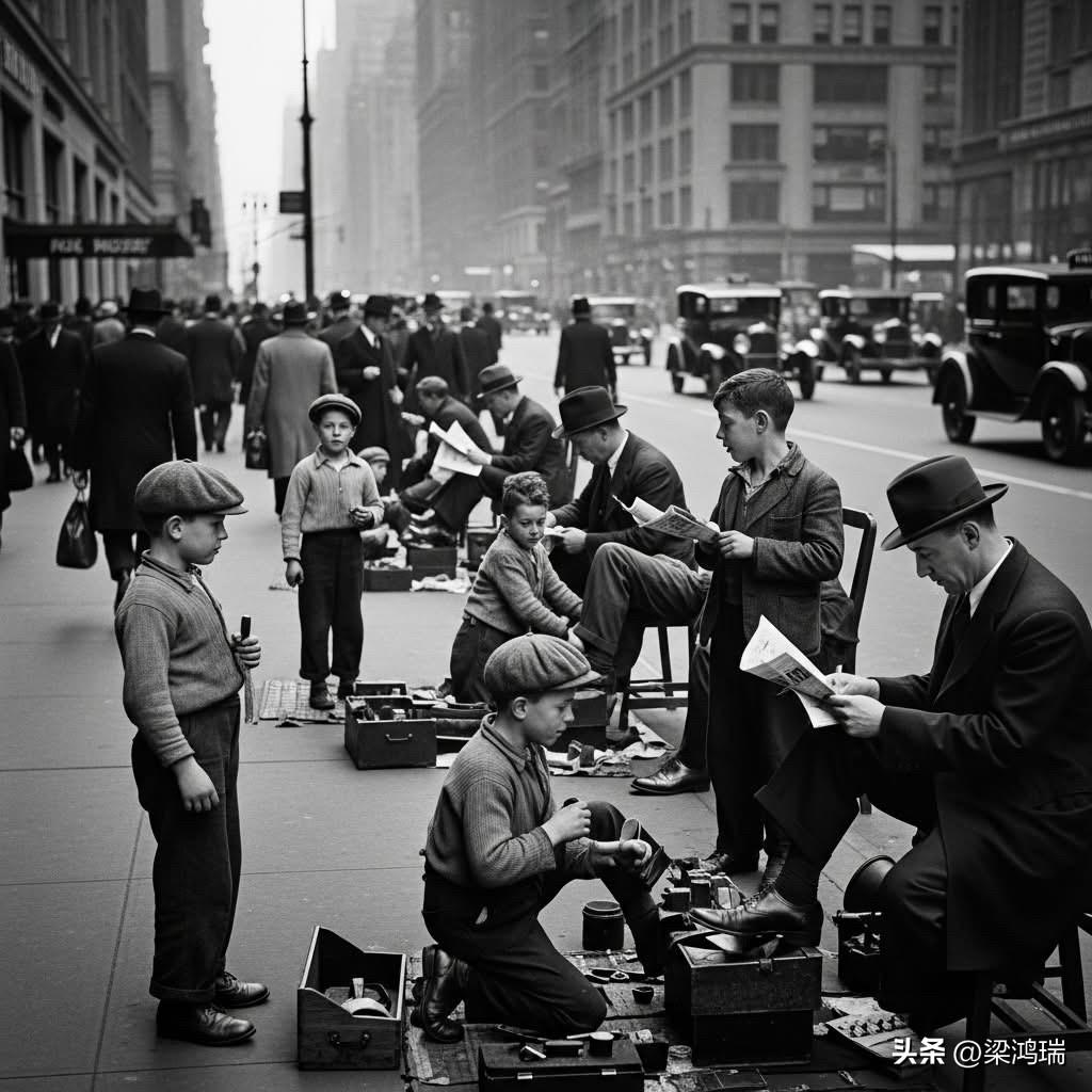 在1929年10月那片金色的光影之中——就在华尔街股灾爆发的前夕——一位街头摄影