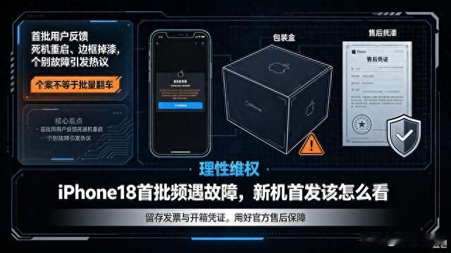 iPhone18首批用户频遇故障，新机首发翻车该理性看待