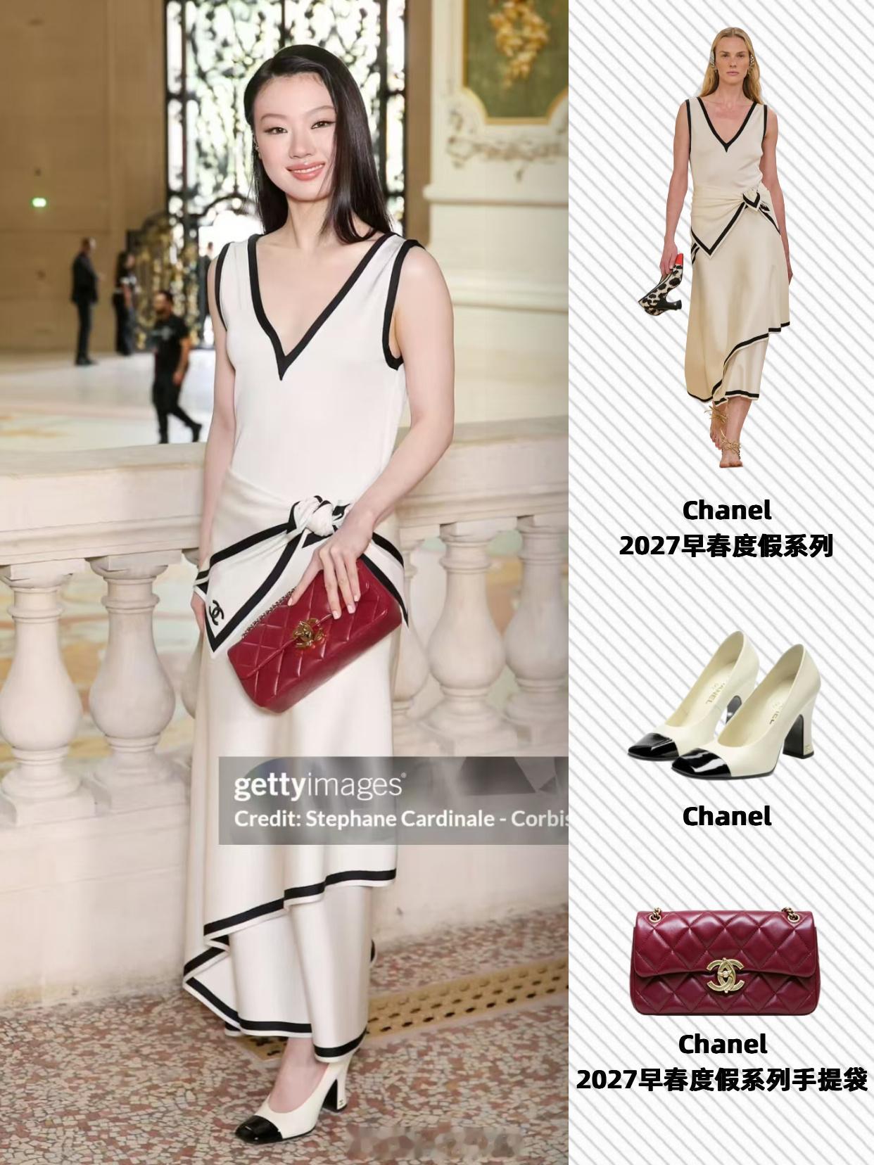 单依纯身穿Chanel 2027早春度假系列白裙出席高定秀，灵动又高级 