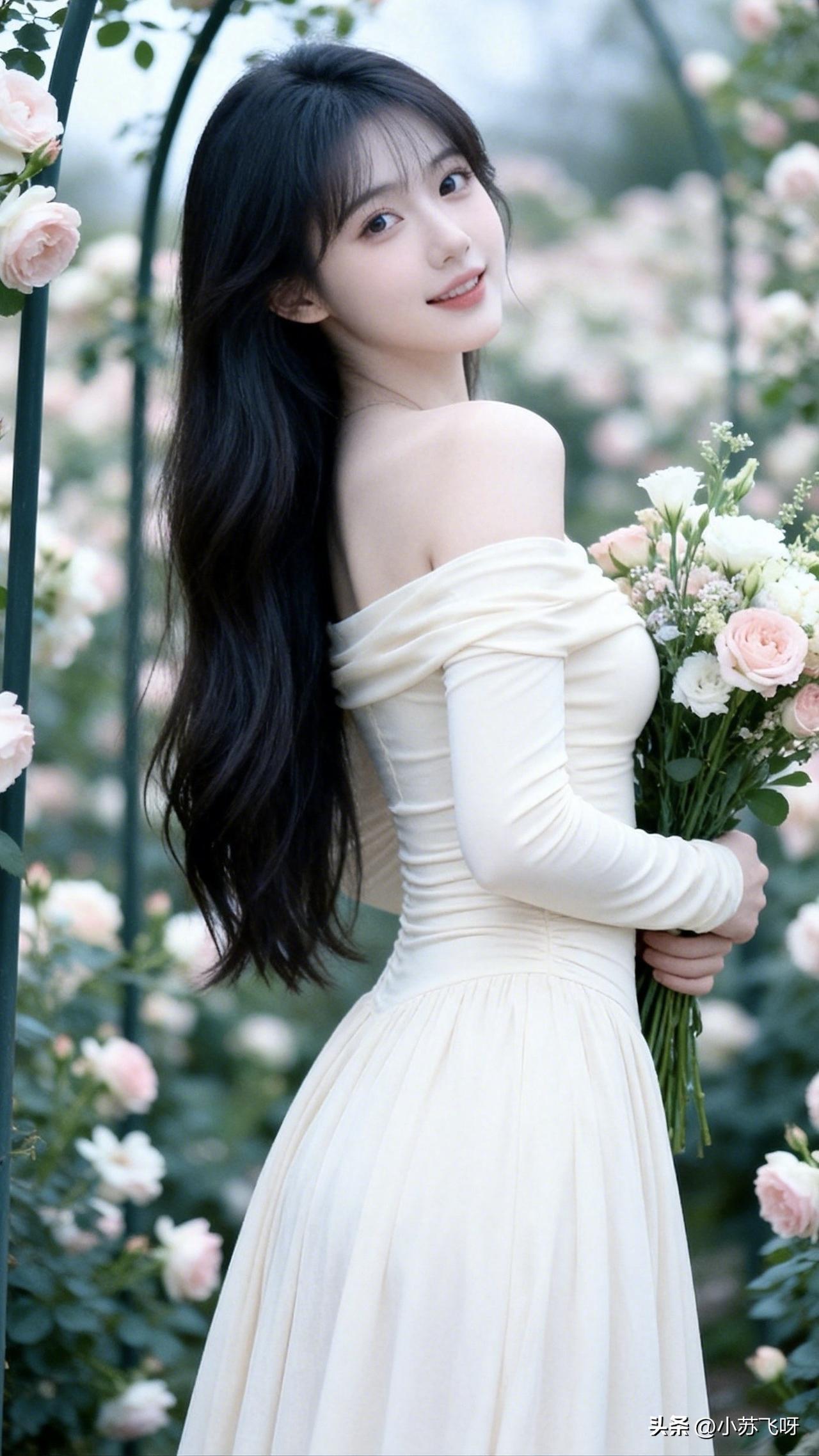 让人心动的女孩子,你喜欢哪一款? ：‘’满园春色佳人立，花与人争绝代姿；女人如花