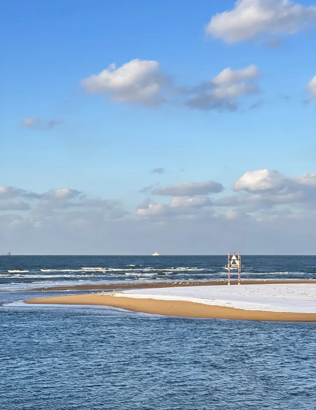 以为是北海道，其实是下雪的烟台….