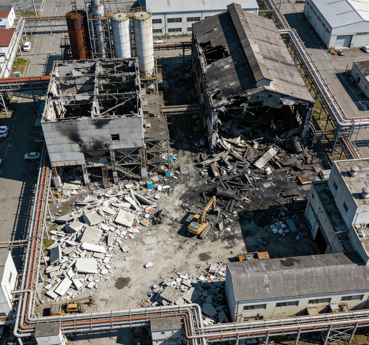 突发惊魂！日本北海道工厂凌晨爆炸，火光冲天浓烟蔽日，无伤亡仍引担忧，工业安全警钟