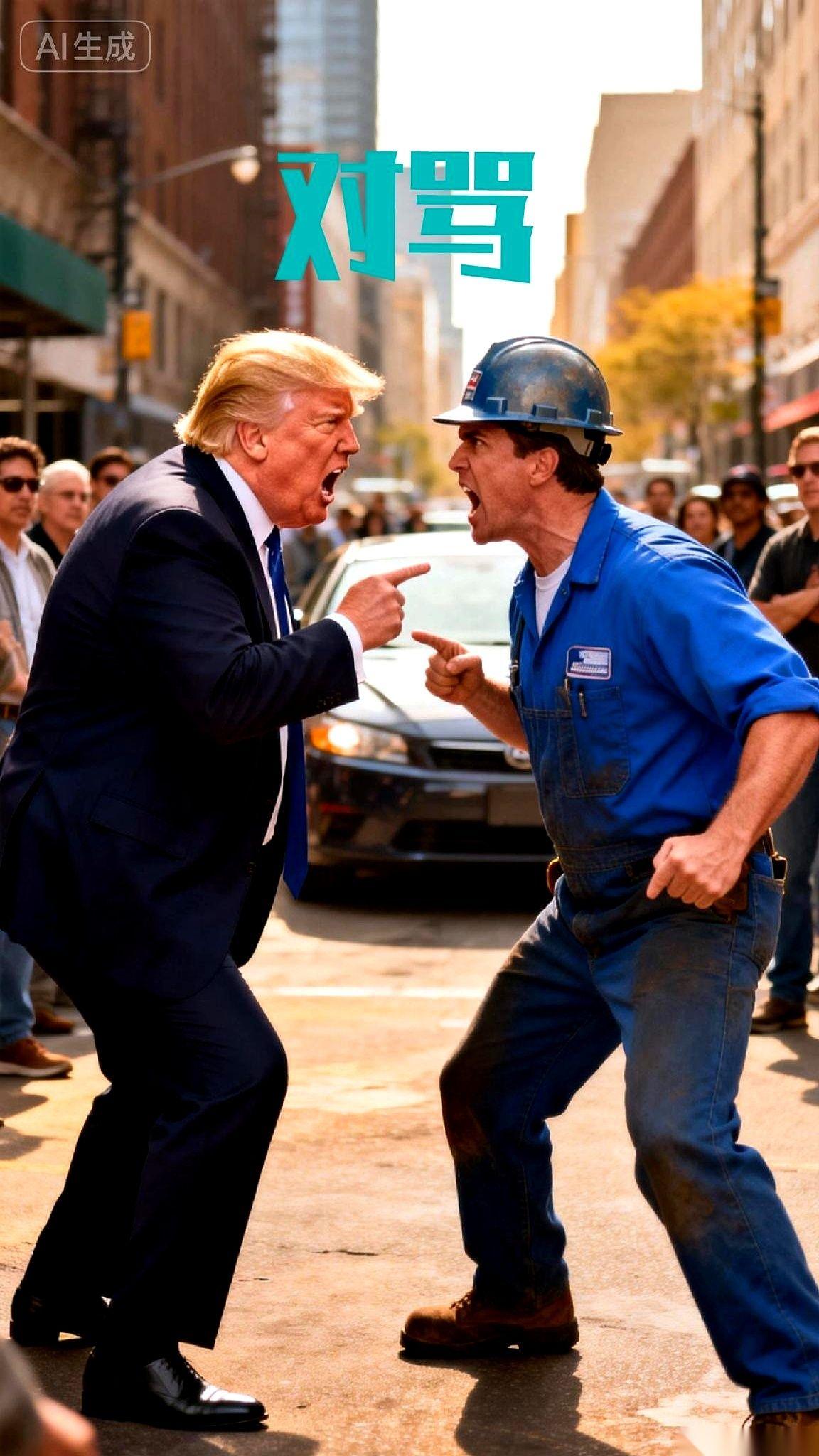 特朗普走进底特律的福特工厂，本来是一场你好我好的公关秀。
突然，人群里一个戴着安