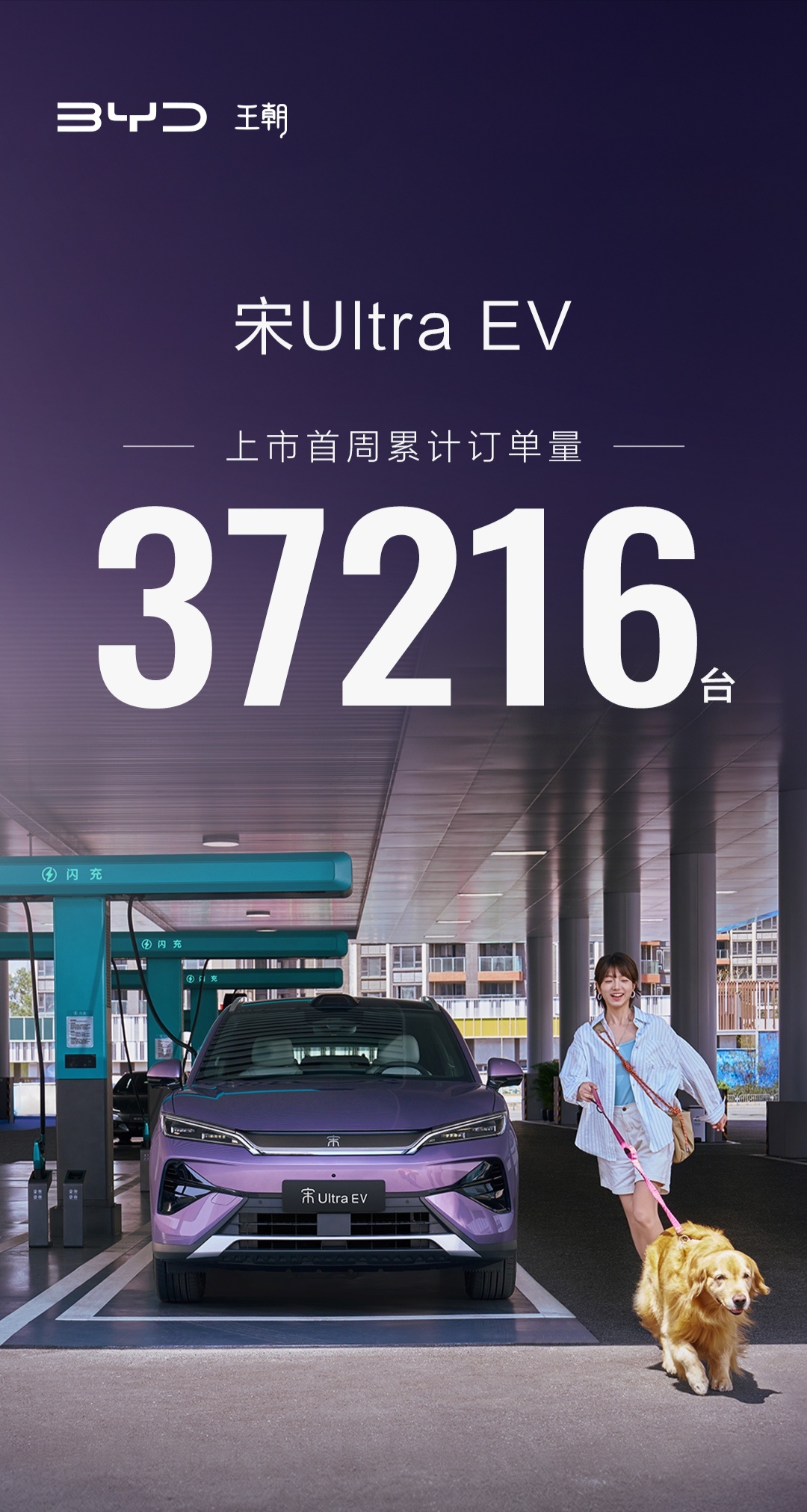 熟悉的迪子又回来了！宋Ultra EV上市首周订单量37216台！闪充电池产能还