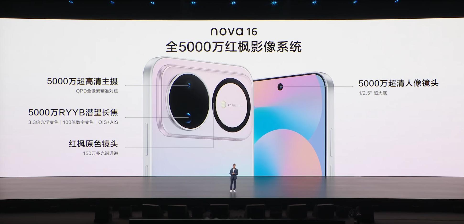 nova16标准版都有3.3倍潜望长焦啊，不过这代没超广角了 