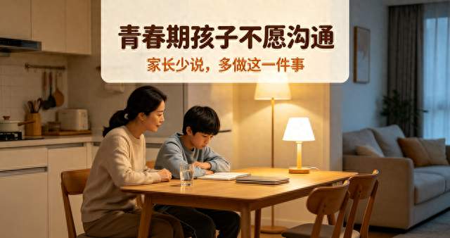 青春期孩子不愿沟通，家长少说，多做这一件事