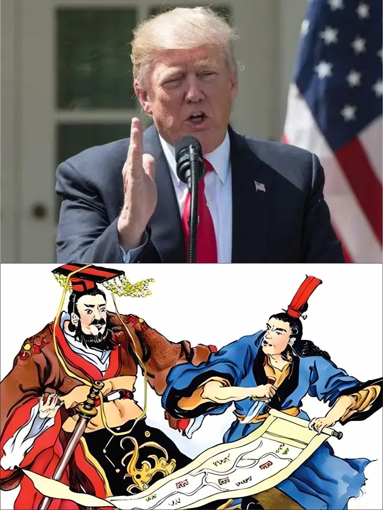 特朗普的祖师爷难道是荆轲？其实懂王跟荆轲有很多相似之处！
认为一切问题都可以通过