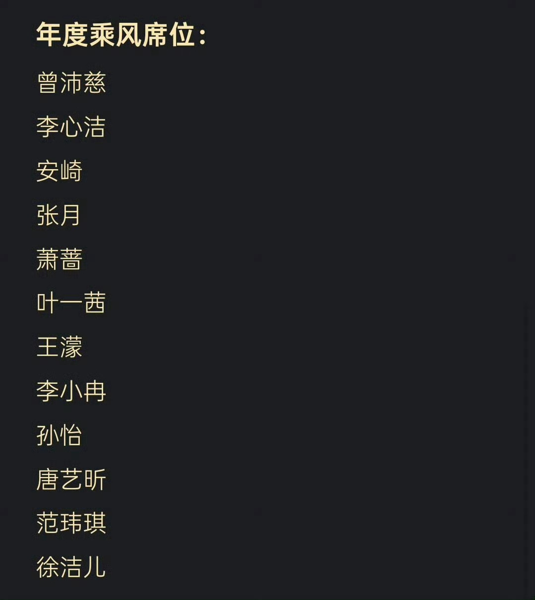 乘风2026｜排名符合大家预期吗 