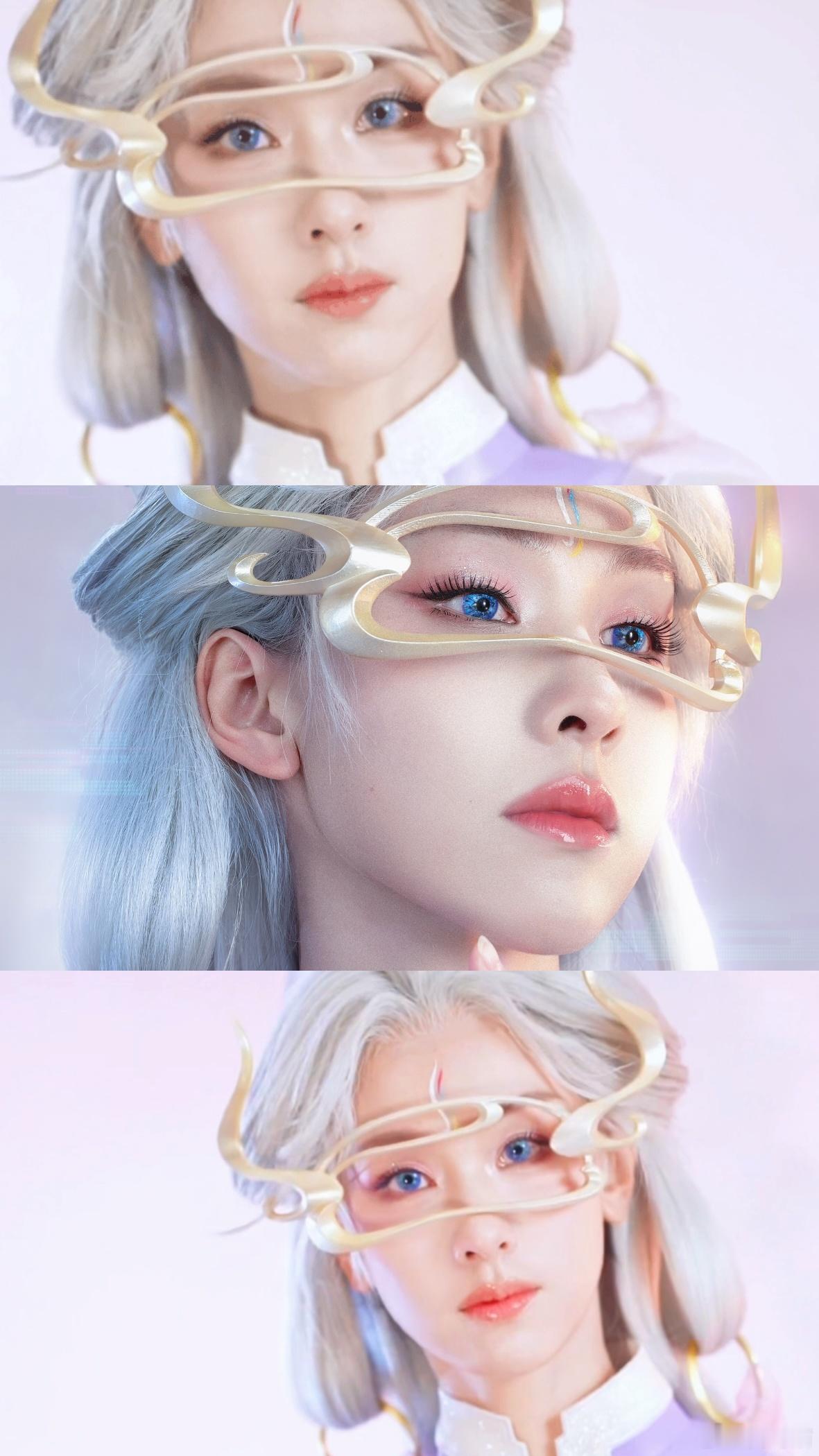 陈都灵[超话]  陈都灵赛博神女造型  陈都灵cos神女新春赐福  真被陈都灵惊