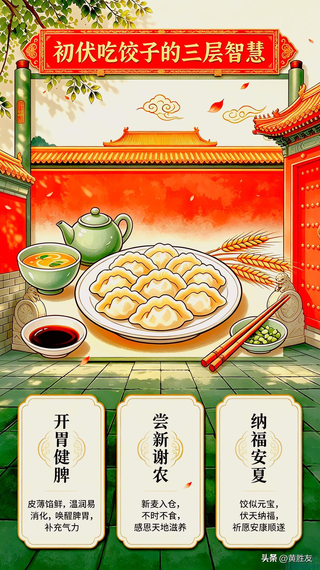今日入伏今天入伏，今天要吃饺子。