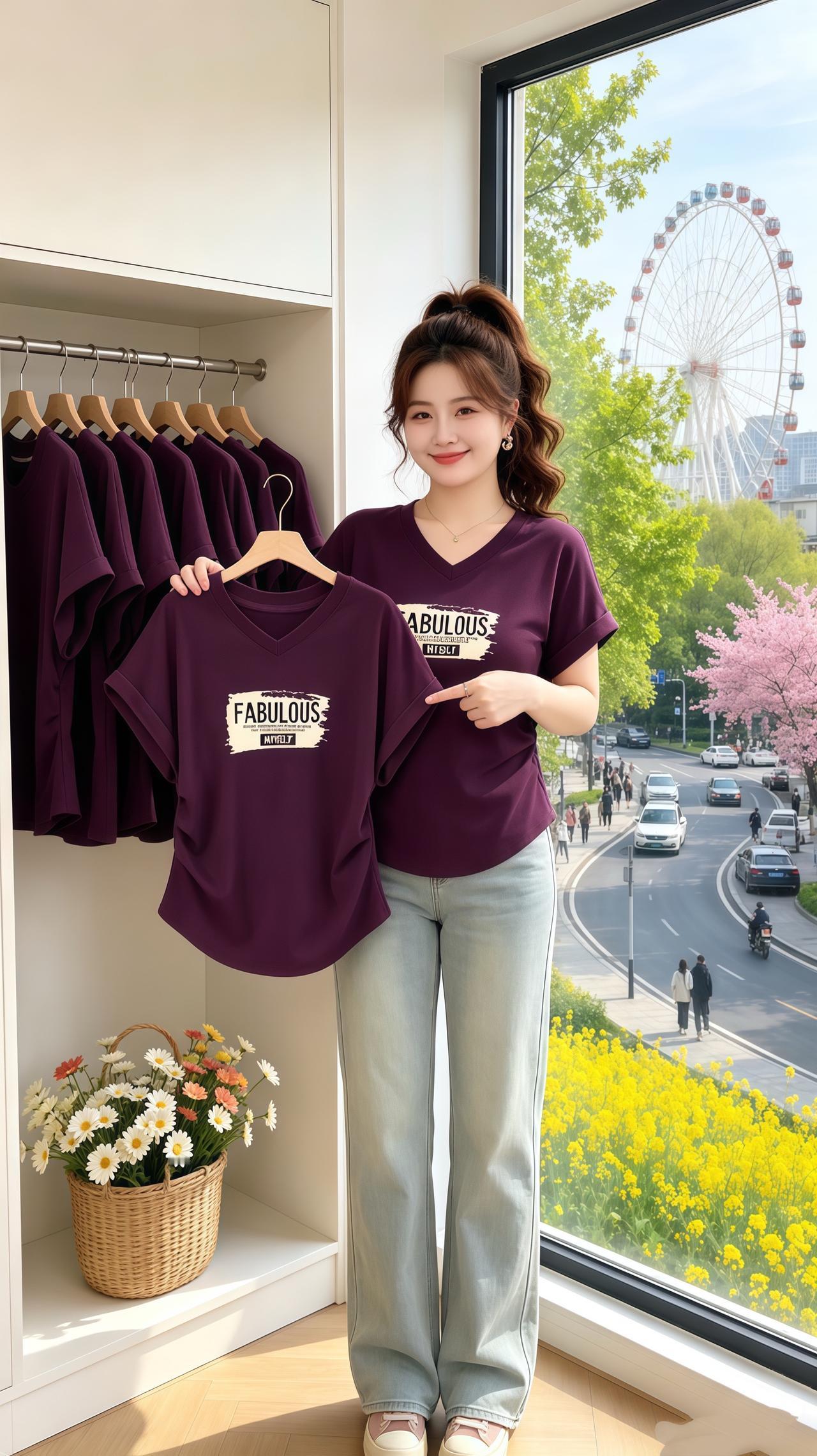 修身显瘦t恤 休闲百搭 谁穿谁好看 面料柔软舒适